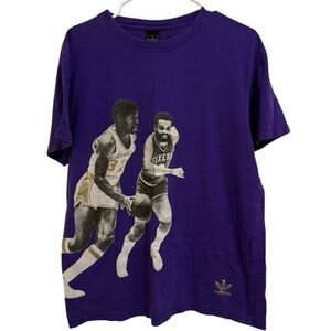 Adidas NBA Magic Johnson Julius Erving Grail Tee Vintage Lakers Sixers Rare Y2K